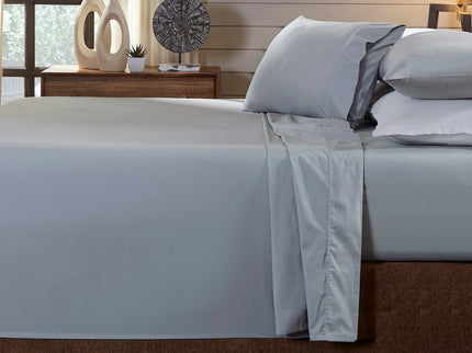 Royal Comfort - 250TC 100% Organic Cotton 4 Piece Sheet Set - Double - Graphite-1889884840866746368