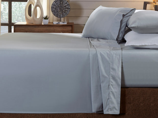 Royal Comfort - 250TC 100% Organic Cotton 4 Piece Sheet Set - Double - Graphite-1889884840866746368
