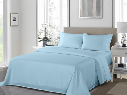 Royal Comfort 1200TC Ultrasoft 4 Piece Sheet Set - Queen - Sky Blue-1889884843349774336