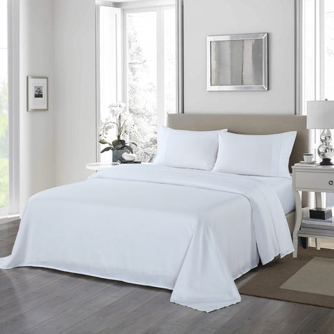 Royal Comfort 1200TC Ultrasoft 4 Piece Sheet Set - King - White-1889884843634987008