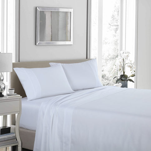 Royal Comfort 1200TC Ultrasoft 4 Piece Sheet Set - King - White-1889884843634987009
