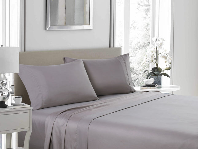 Royal Comfort 1200TC Ultrasoft 4 Piece Sheet Set - King - Charcoal-1899951218755768321