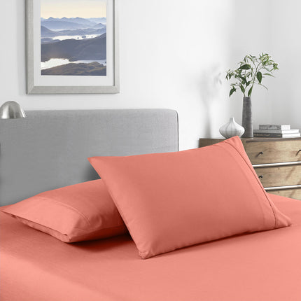 Royal Comfort Bamboo Cooling 2000TC Sheet Set - Double-Peach-1951134860265525249