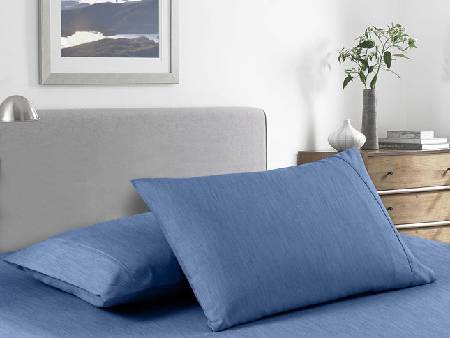 Royal Comfort Bamboo Cooling 2000TC Sheet Set - Queen-Denim-1951134860592680961