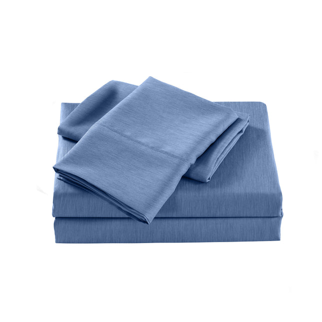 Royal Comfort Bamboo Cooling 2000TC Sheet Set - Queen-Denim-1951134860592680962