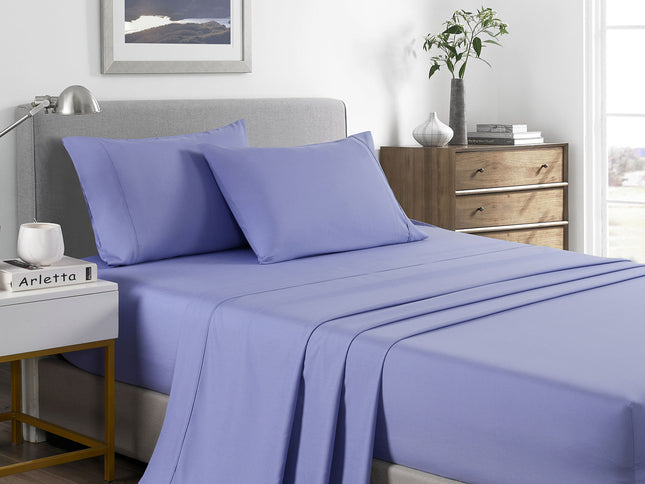 Royal Comfort Bamboo Cooling 2000TC Sheet Set - Queen-Mid Blue-1889884846029934592