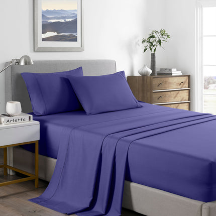 Royal Comfort Bamboo Cooling 2000TC Sheet Set - Queen-Royal Blue-1951134861628674048