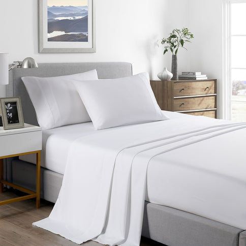 Royal Comfort Bamboo Cooling 2000TC Sheet Set - King-White-1899951218965483520