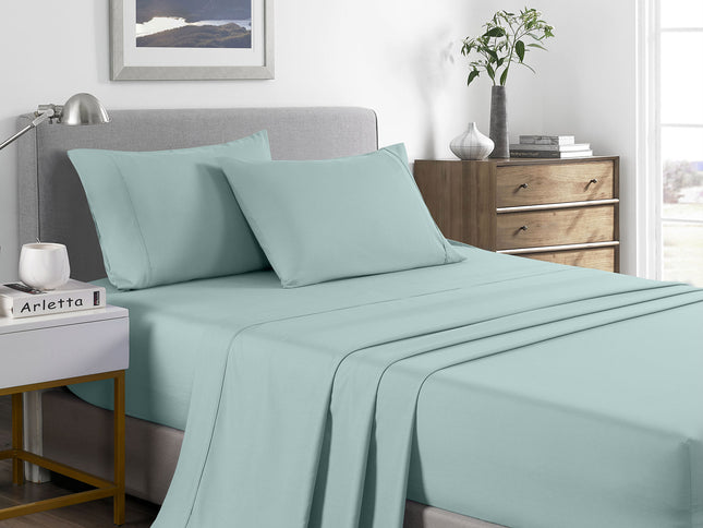 Royal Comfort Bamboo Cooling 2000TC Sheet Set - Single-Frost-1902483611928629248