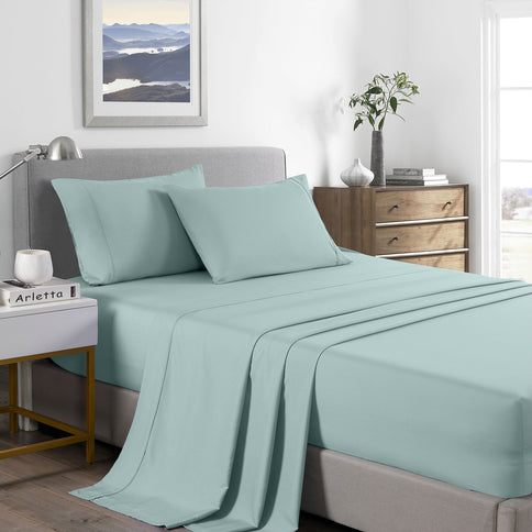 Royal Comfort Bamboo Cooling 2000TC Sheet Set - Single-Frost-1902483611928629248