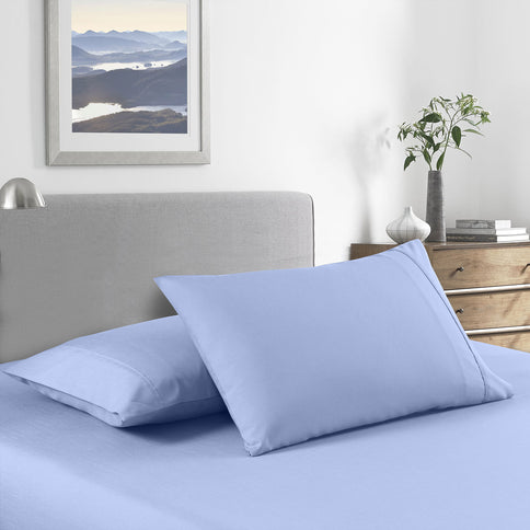 Royal Comfort Bamboo Cooling 2000TC Sheet Set - Single-Light Blue-1899951219632377857