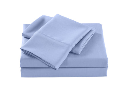 Royal Comfort Bamboo Cooling 2000TC Sheet Set - Single-Light Blue-1899951219632377858
