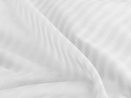 Royal Comfort 1200 Thread count Damask Stripe Cotton Blend sheet sets Queen White-1889884851318951940