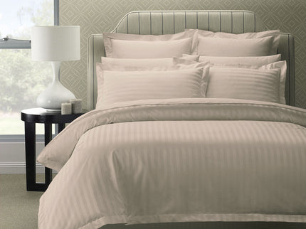 Royal Comfort 1200 Thread count Damask Stripe Cotton Blend Quilt Cover Sets Queen Silver-1889884808834846720