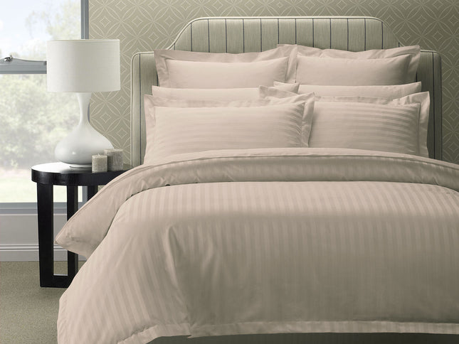 Royal Comfort 1200 Thread count Damask Stripe Cotton Blend Quilt Cover Sets King Silver-1889884809359134720