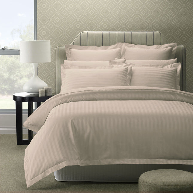 Royal Comfort 1200 Thread count Damask Stripe Cotton Blend Quilt Cover Sets King Silver-1951134826002255872