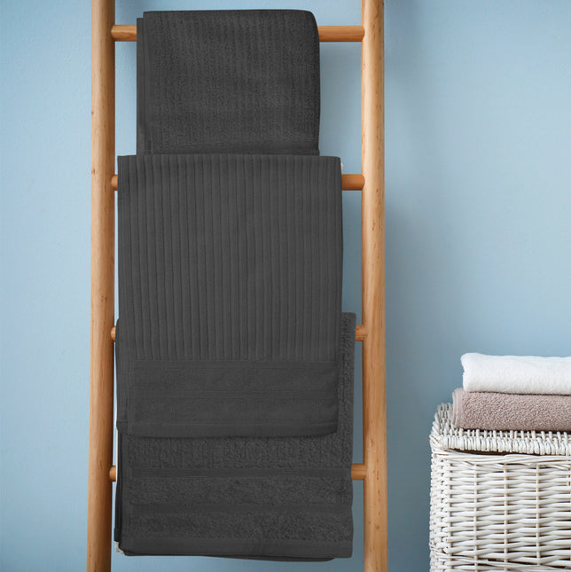 Royal Comfort Eden Egyptian Cotton 600 GSM 8 Piece Towel Pack Granite-1951134891286597634