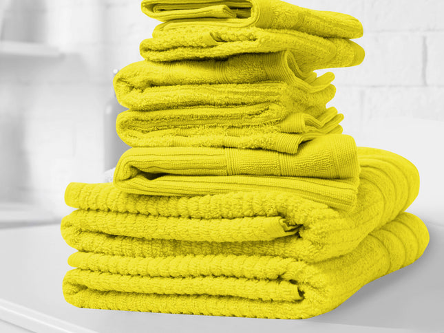 Royal Comfort Eden Egyptian Cotton 600 GSM 8 Piece Towel Pack Yellow-1951134891970269185