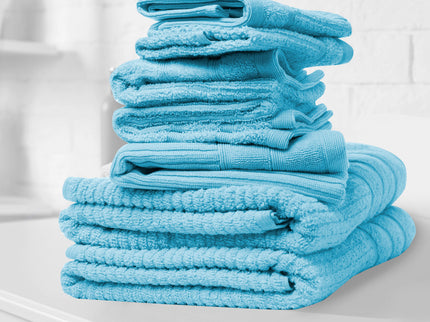 Royal Comfort Eden Egyptian Cotton 600 GSM 8 Piece Towel Pack Aqua-1899951223084290049
