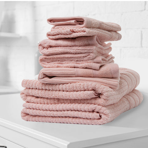 Royal Comfort Eden Egyptian Cotton 600 GSM 8 Piece Towel Pack Blush-1911653853439332353