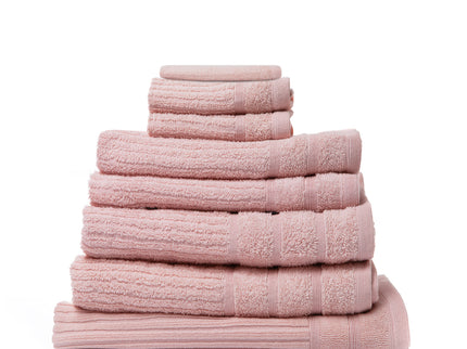 Royal Comfort Eden Egyptian Cotton 600 GSM 8 Piece Towel Pack Blush-1911653853439332356