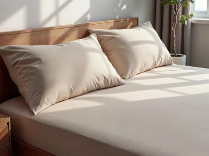 Royal Comfort 1500TC Cotton Rich Fitted sheet 3 PC Set Double-Stone-1902483612369031170
