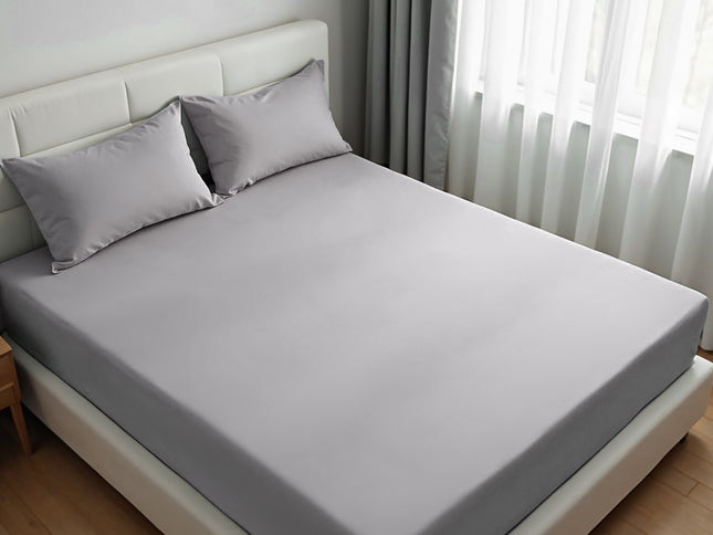 Royal Comfort 1500TC Cotton Rich Fitted sheet 3 PC Set Double-Indigo-1889884860848410624