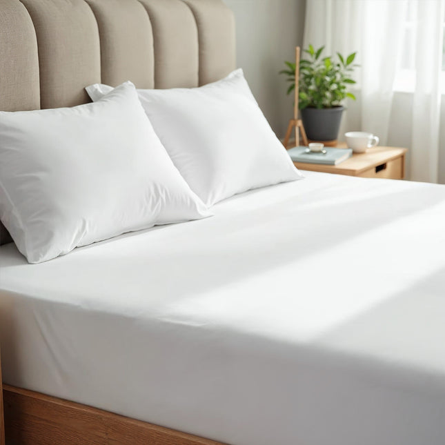 Royal Comfort 1500 TC Cotton Rich Fitted sheet 3 PC Set King-White-1951134870113751041