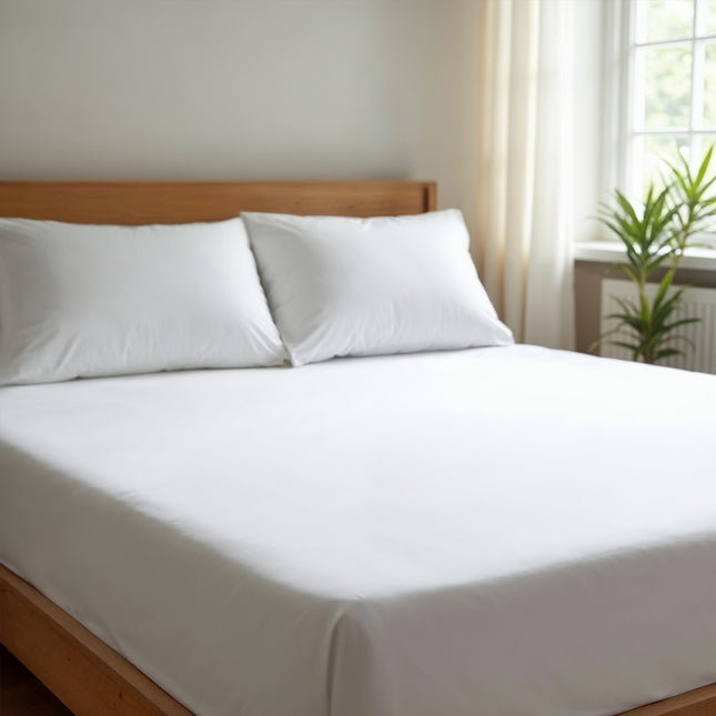 Royal Comfort 1500 TC Cotton Rich Fitted sheet 3 PC Set King-White-1951134870113751042