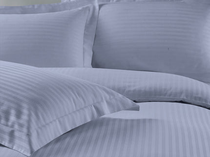 Royal Comfort 1200 Thread count Damask Stripe Cotton Blend Quilt Cover Sets King Blue Fog-1899951212669833217