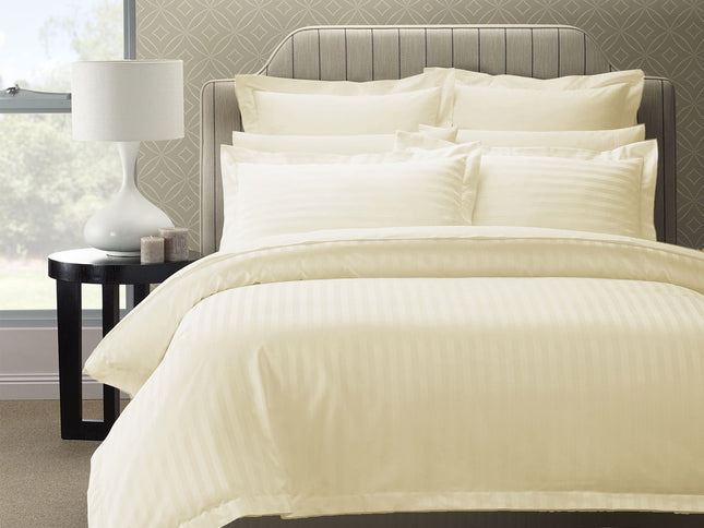 Royal Comfort 1200 Thread count Damask Stripe Cotton Blend Quilt Cover Sets King Pebble-1889884811443703808