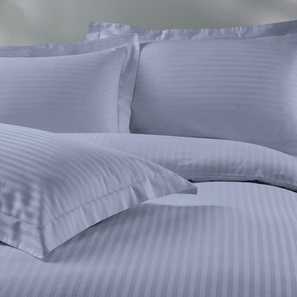 Royal Comfort 1200 Thread count Damask Stripe Cotton Blend Quilt Cover Sets Queen Blue Frog-1951134826652372993
