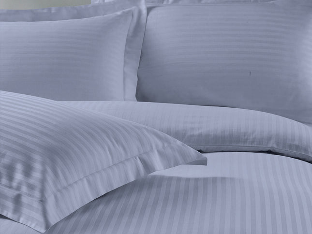 Royal Comfort 1200 Thread count Damask Stripe Cotton Blend Quilt Cover Sets Queen Blue Frog-1889884811573727233