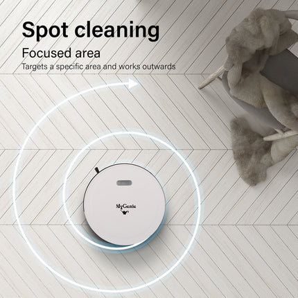 MyGenie Smart Robotic Vacuum Cleaner - White-1951134808264544262