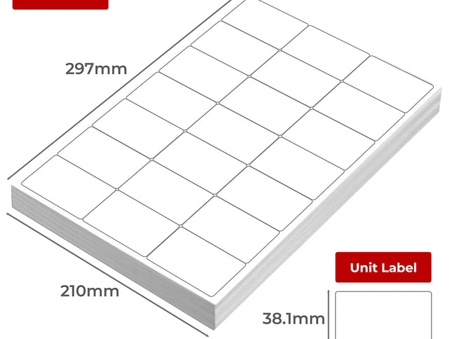 100 Sheet A4 Label White Matte Self Adhesive Sticker-1954802469351591938