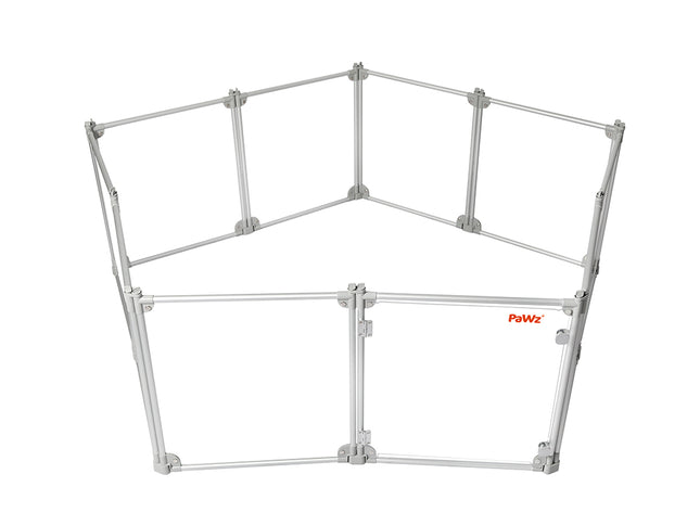 Pawz Pet Playpen Transparent Acrylic Clear Folding Dog Fence Kennel 10 Panel-1864184563408965633