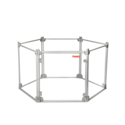 Pawz Pet Playpen Transparent Acrylic Clear Folding Dog Fence Kennel 6 Panel-1975420378624954369