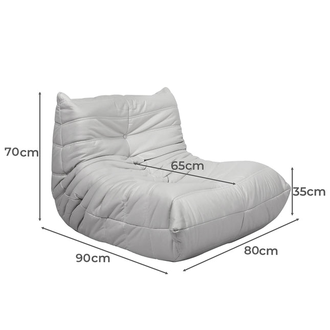 Levede Floor Chair Caterpillar Sofa Grey-1975420402624761858