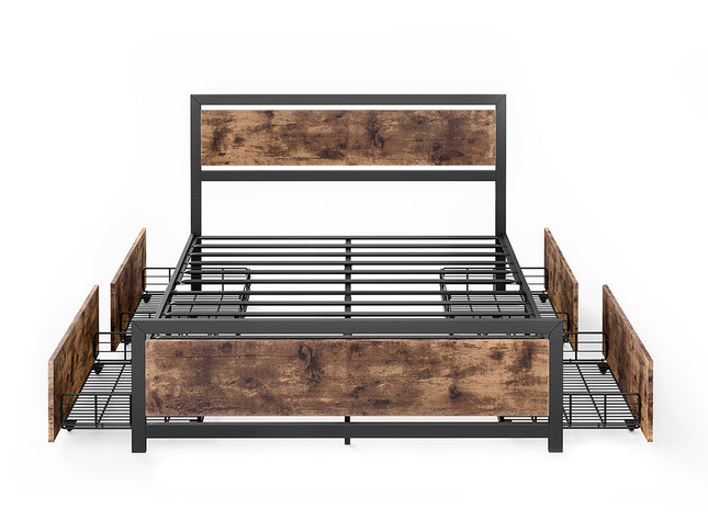 Levede Queen Bed Frame Industrial Mattress-1975420521914961921
