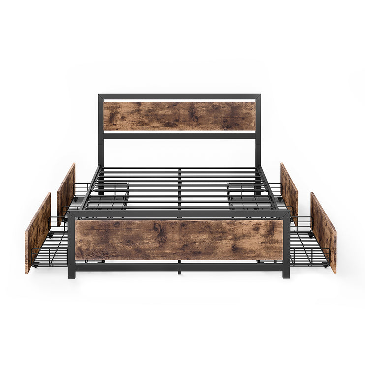 Levede Queen Bed Frame Industrial Mattress-1975420521914961921