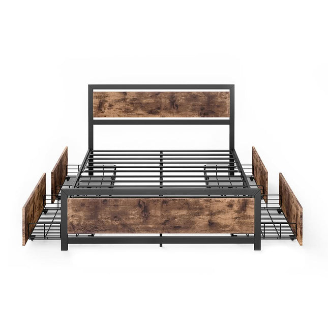 Levede Industrial Bed Frame Double Mattress-1954802935523315713