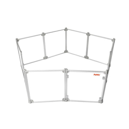 Pawz Pet Playpen Transparent Acrylic Clear Folding Dog Fence Kennel 10 Panel-1954802350732480513
