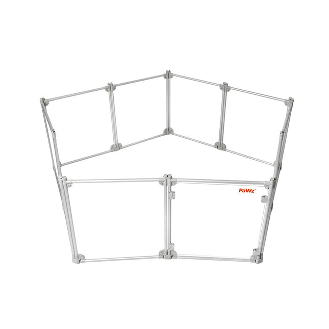 Pawz Pet Playpen Transparent Acrylic Clear Folding Dog Fence Kennel 10 Panel-1954802350732480513