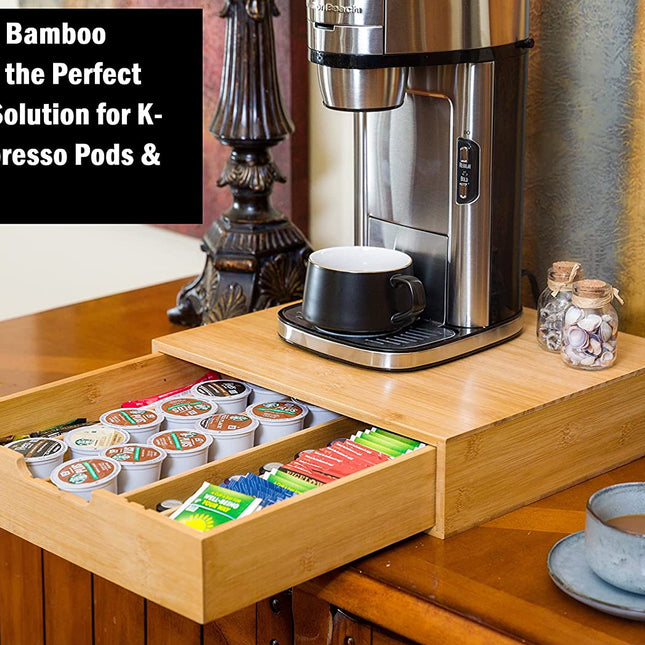 CARLA HOME Bamboo K-Cup Coffee Pod Holder Storage Organizer  for Kitchen, Jewelry and Cosmetic-1978962236156284930