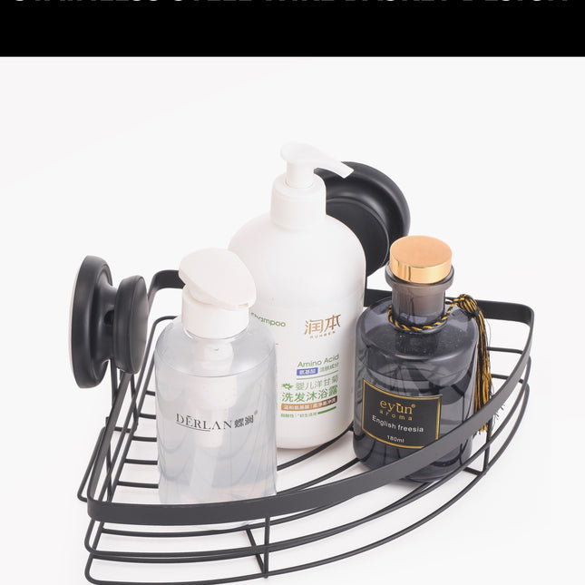 CARLA HOME  2 Pack Round Corner Shower Caddy Shelf Basket Rack with Premium Vacuum Suction Cup No-Drilling for Bathroom and Kitchen-1978962237745926146