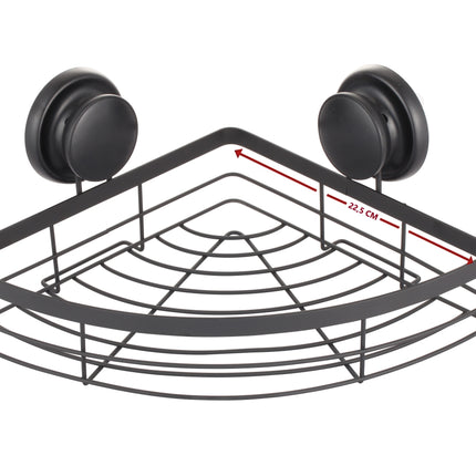 CARLA HOME  2 Pack Round Corner Shower Caddy Shelf Basket Rack with Premium Vacuum Suction Cup No-Drilling for Bathroom and Kitchen-1978962237745926149