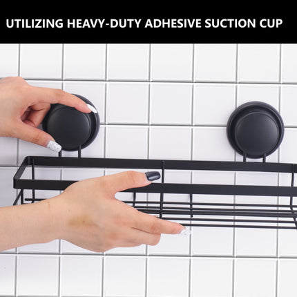 CARLA HOME  2 Pack Rectangular Corner Shower Caddy Shelf Basket Rack with Premium Vacuum Suction Cup No-Drilling for Bathroom and Kitchen-1978962237938864132