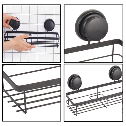 CARLA HOME  2 Pack Rectangular Corner Shower Caddy Shelf Basket Rack with Premium Vacuum Suction Cup No-Drilling for Bathroom and Kitchen-1978962237938864133