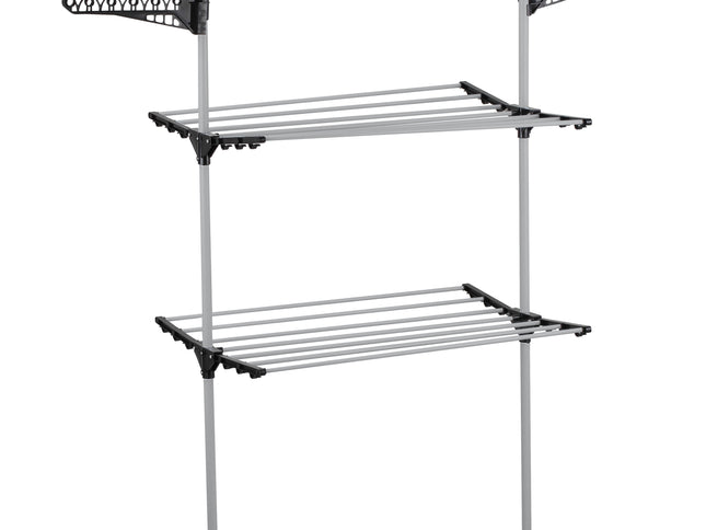 CARLA HOME Folding 3 Tier Clothes Laundry Drying Rack with Stainless Steel Tubes for Indoor & Outdoor Home-1978962238161162241