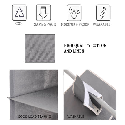 CARLA HOME  5 Tier Shelf Hanging Closet Organizer and Storage for Clothes (Grey)-1978962238370877444